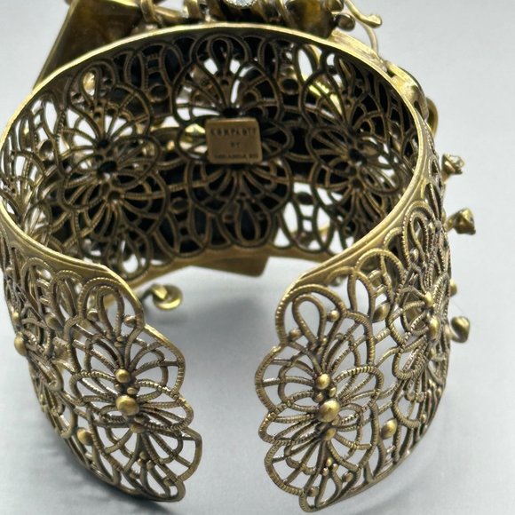 Konplott German hand-made RARE Brass Bracelet Bangle and Earrings with Ladybugs - Picture 4 of 5